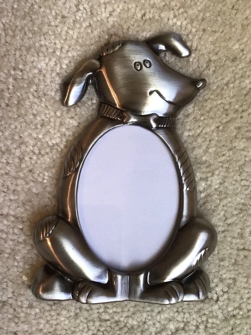 NWOT Dog Frame, Silver-toned, Metal 6” x 4”